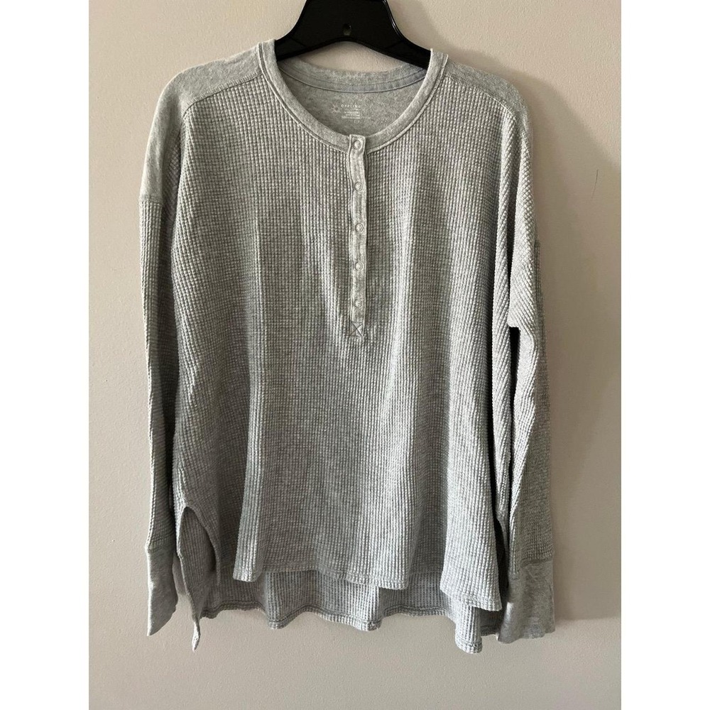 Offline by Aerie Wow Waffle Henley Gray Small